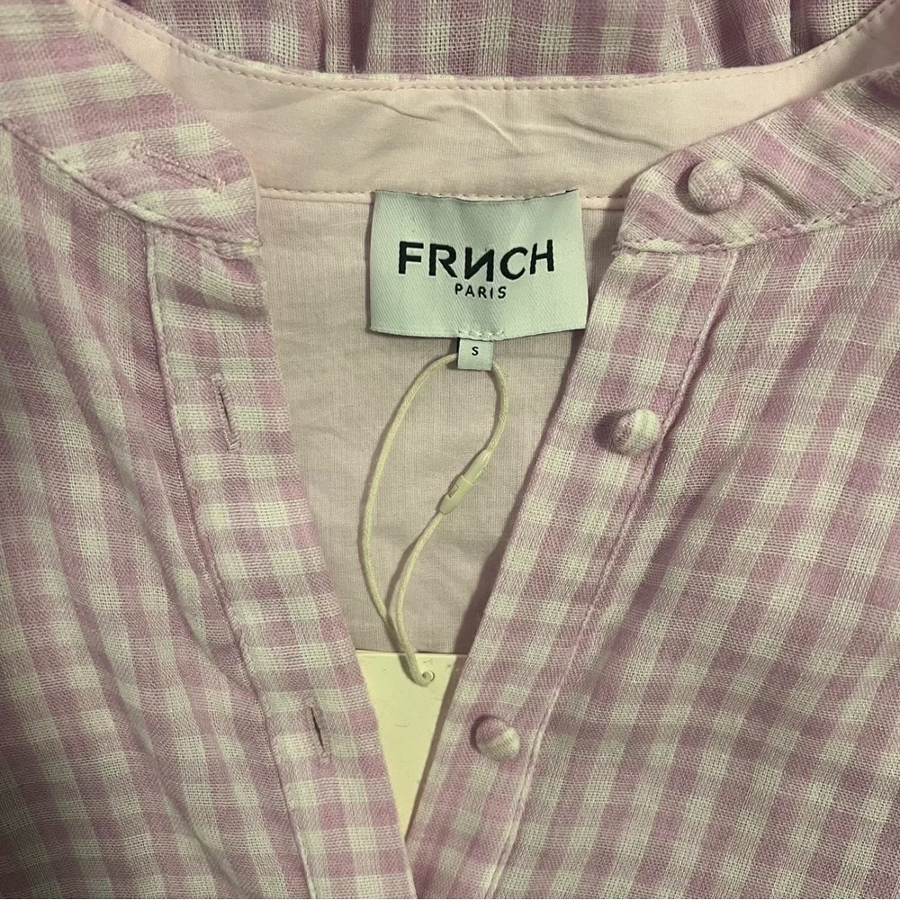 FRNCH Paris lavender gingham Dress - Picture 3 of 6